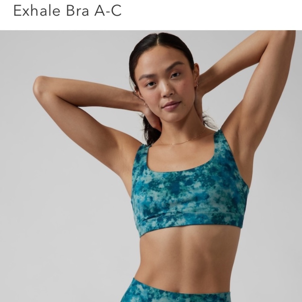 NWT Athleta Exhale Printed Bra A-C